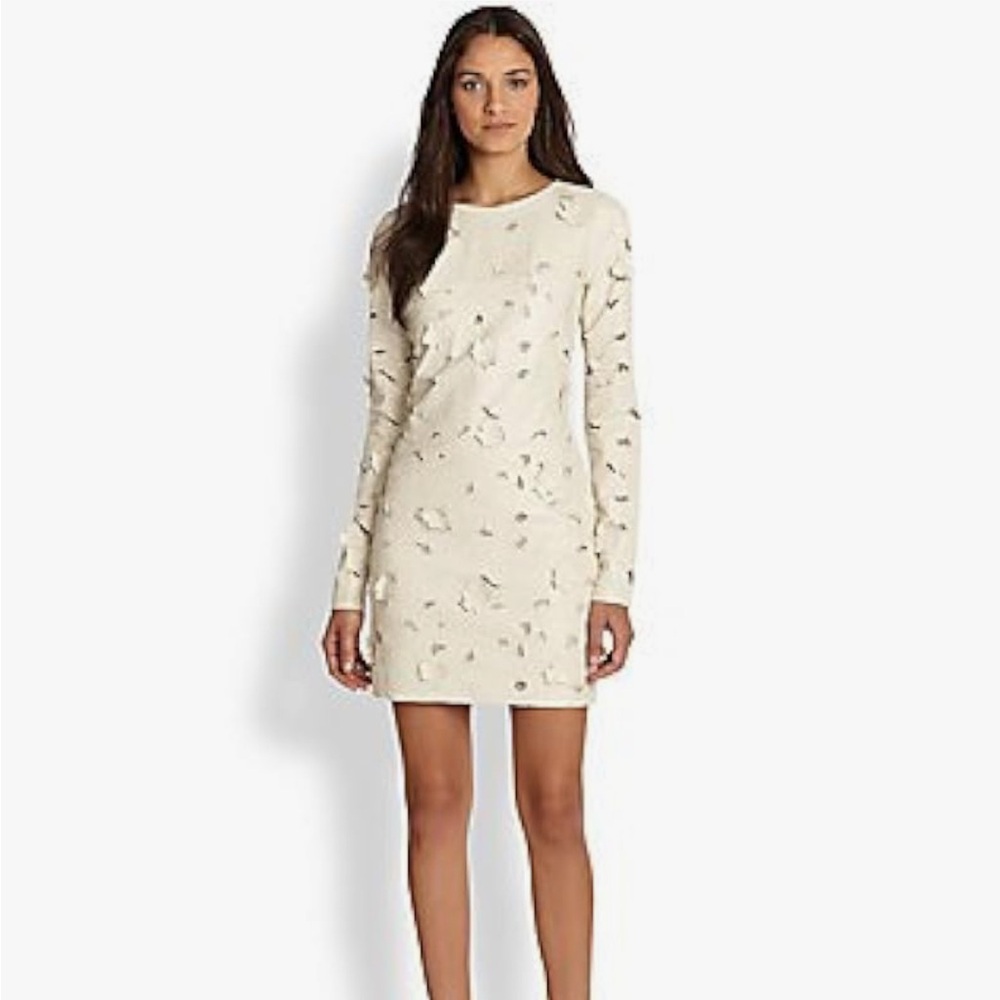 BCBGMaxAzria Ivory Long Sleeve Dress